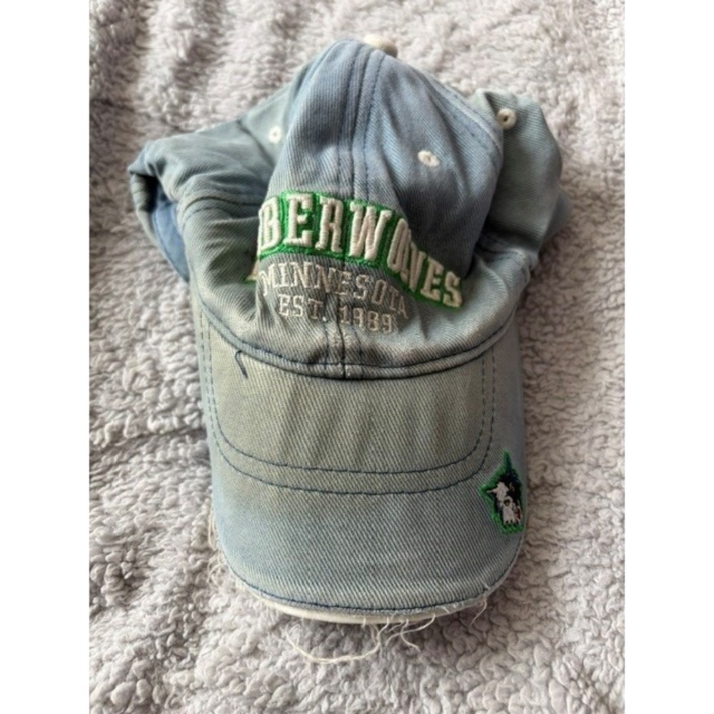 Vintage Distressed Minnesota Timberwolves Baseball Hat Size OS